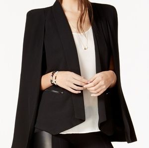 NWT Black Shawl Collar Cape Blazer